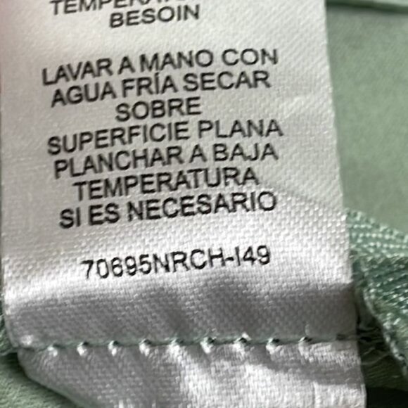 New WAYF Cold Shoulder Tie Strap Satin Cami In Sage Sea Green Sz M - Picture 11 of 11